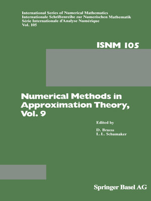 cover image of Numerical Methods in Approximation Theory, Volume 9